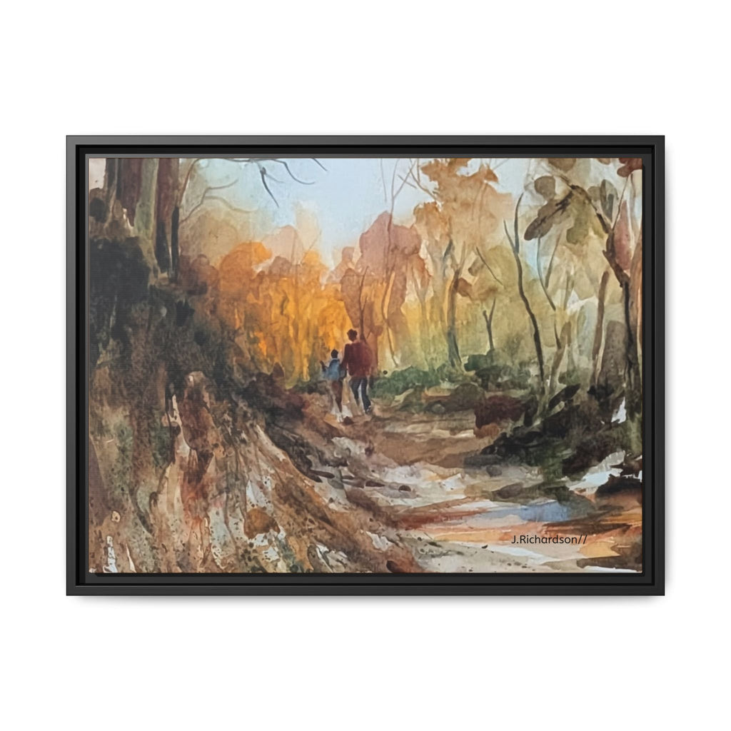 "Into the woods" by JR Framed Matte Canvas,   Multi-color frames)