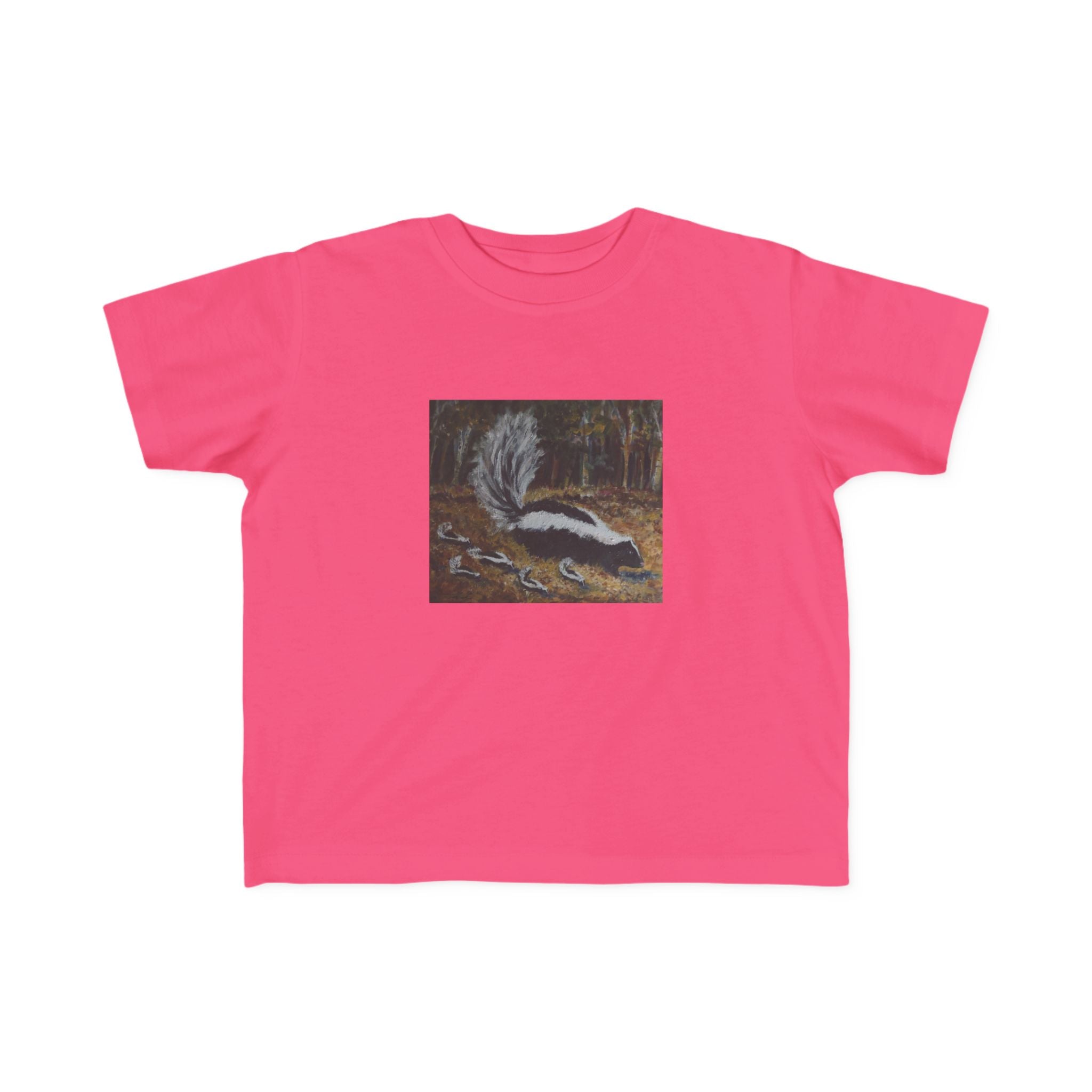 Toddler Skunk Art T‑Shirt — Cute Woodland Animal Tee for Kids