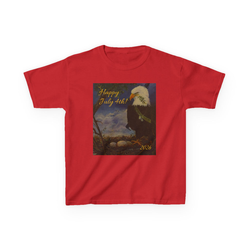 Eagle July 4th Kids T-shirt Heavy Cotton™XS/S/M/L/XL Tee