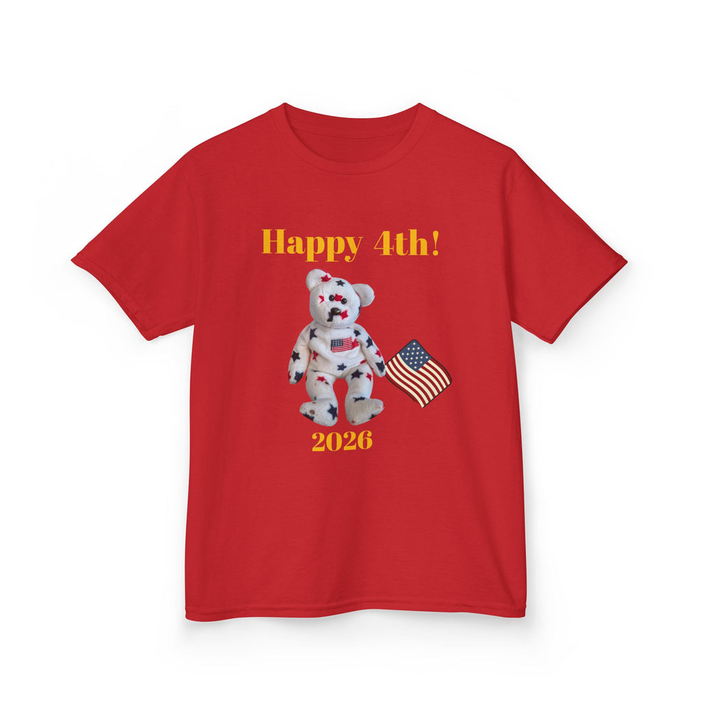 Beanie Bear July 4th Kids Heavy Cotton™XS/S/M/L/XL Tee