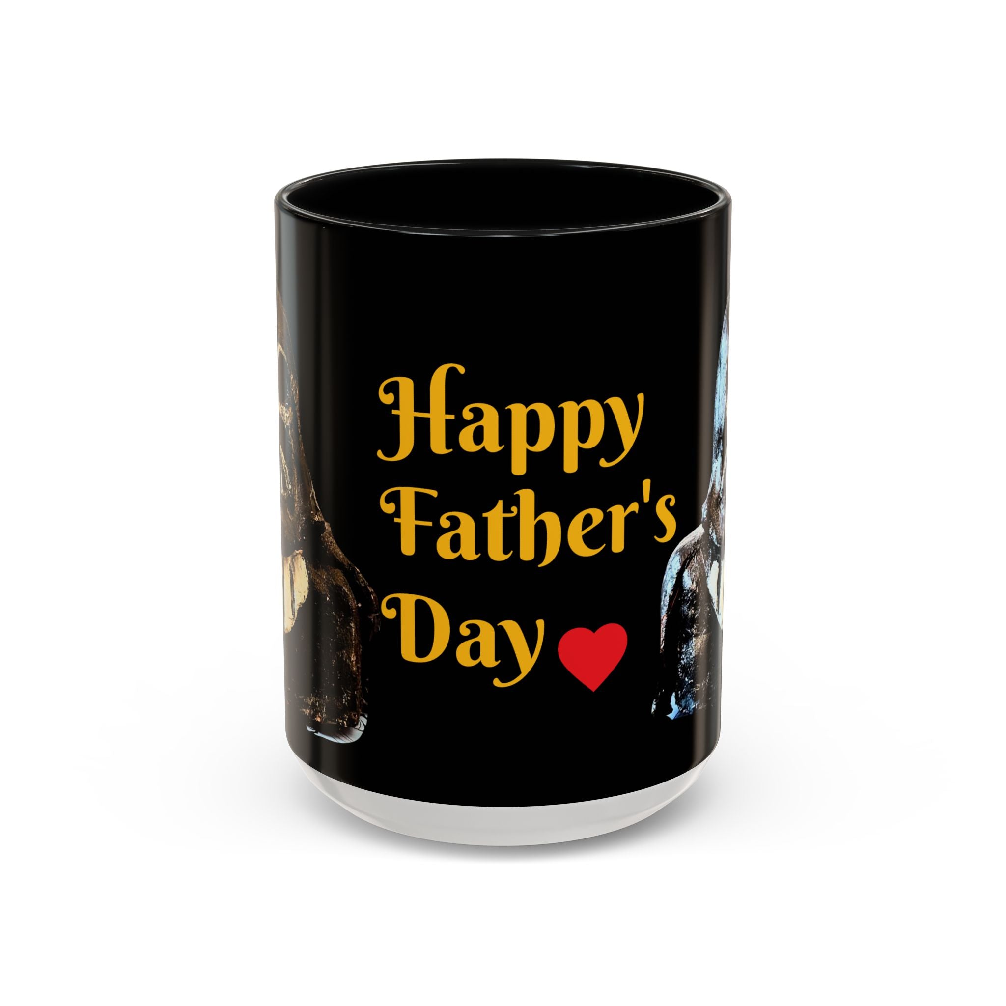 Father’s Day Coffee Mug – "Happy Father's Day" Black Accent Ceramic Mug (11/15oz)