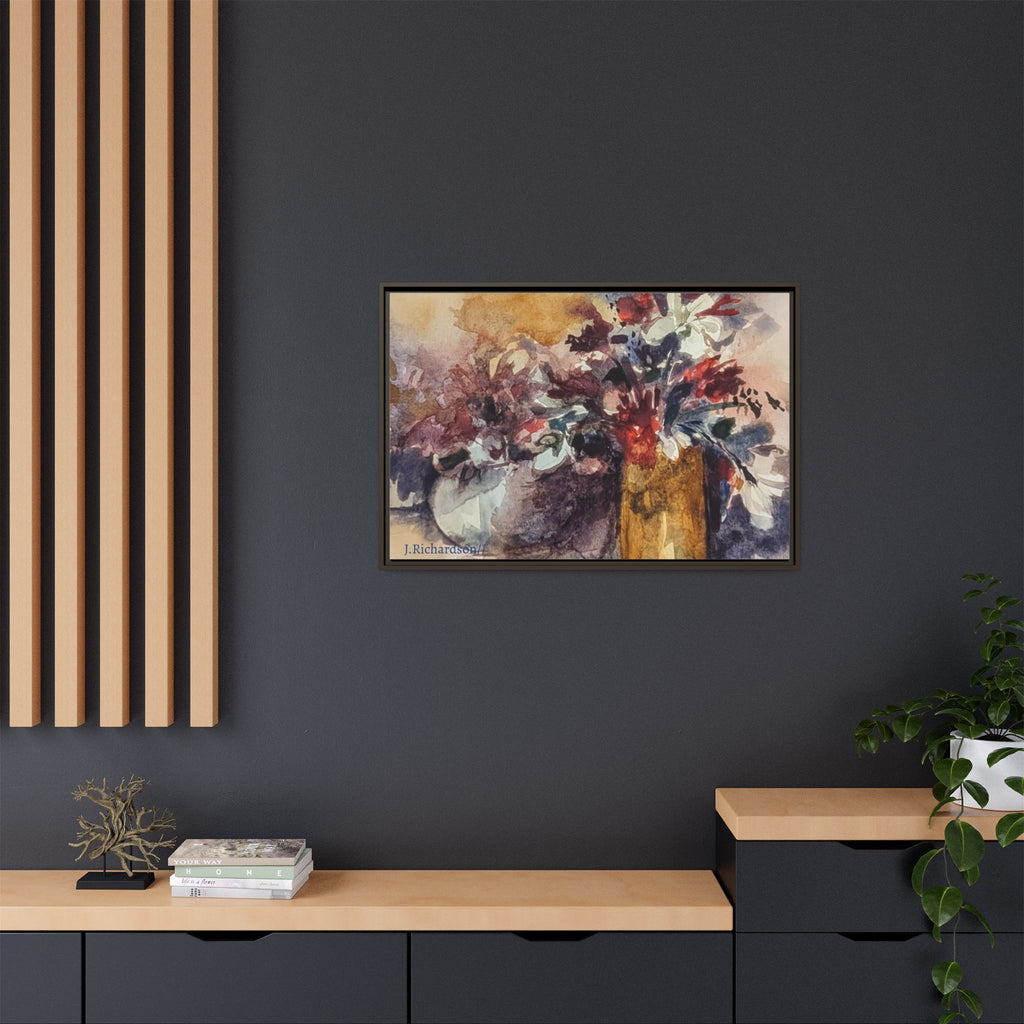 Floral still life Framed Matte Canvas Wall Art