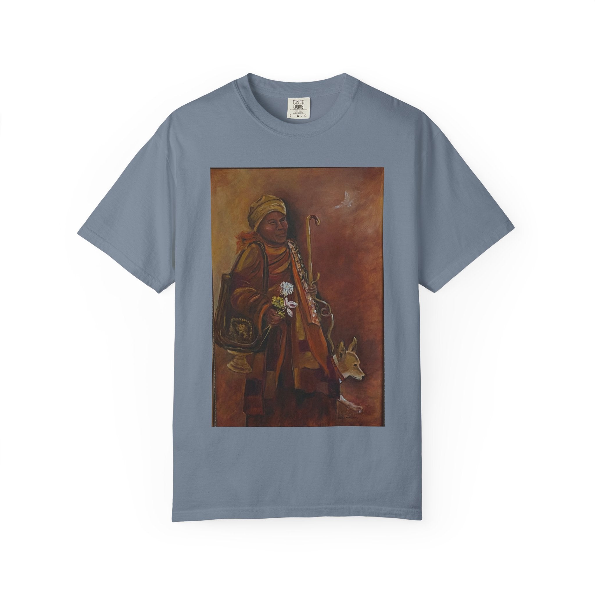 "Walk for Peace" front design,  Unisex, Garment-Dyed T-shirt