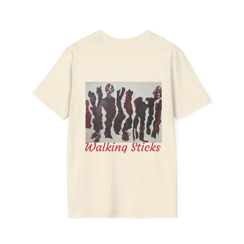 Abstract war figures Unisex TShirt 2sided chest logo & back design