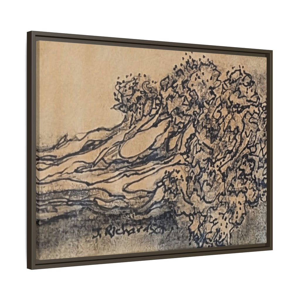Matte Canvas Wall Art — "Broccoli" Pencil Sketch (Framed)