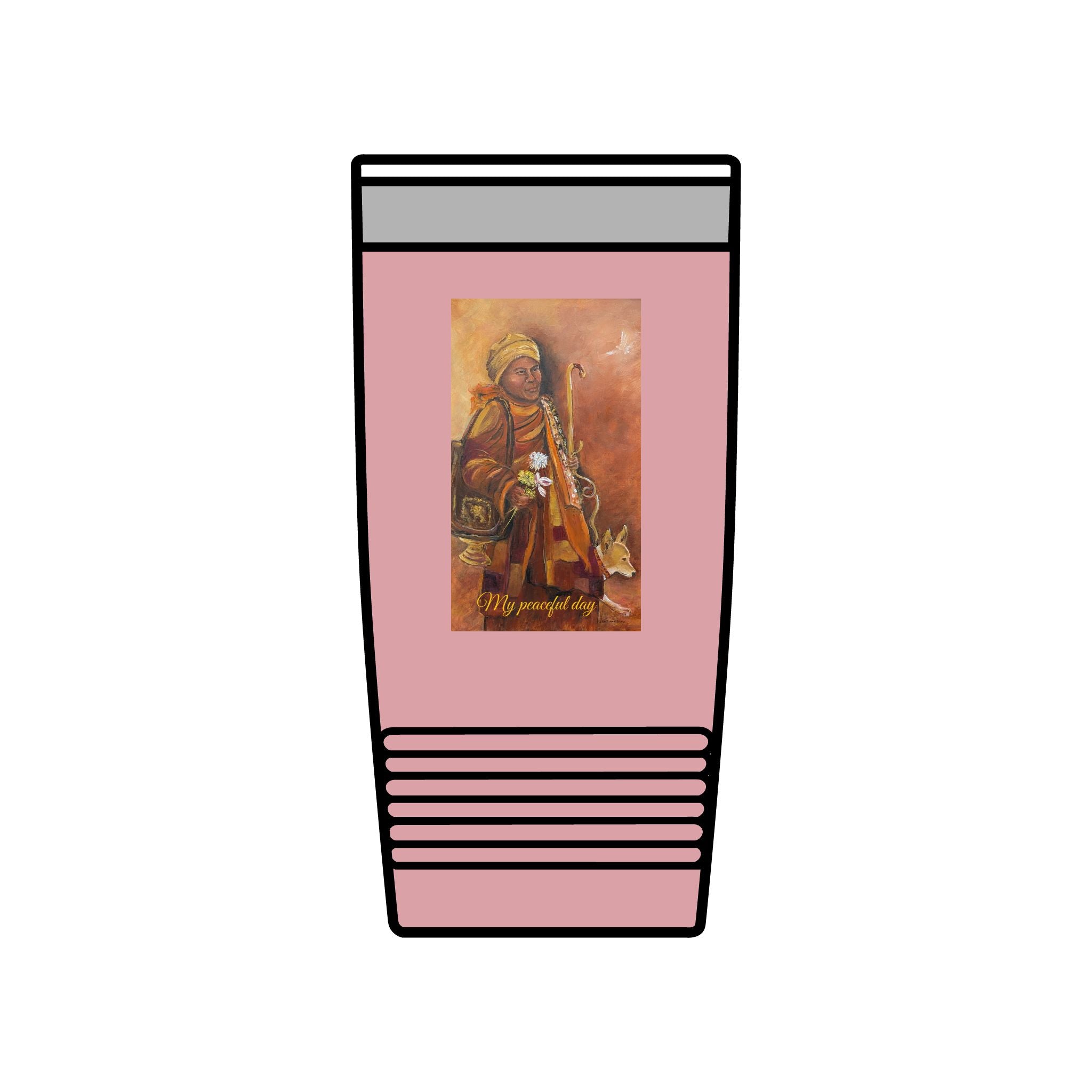 My peaceful day, 20oz Insulated Tumbler – Walk for Peace Design