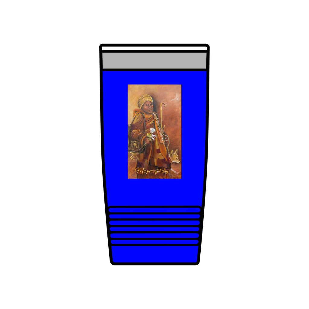 My peaceful day, 20oz Insulated Tumbler – Walk for Peace Design