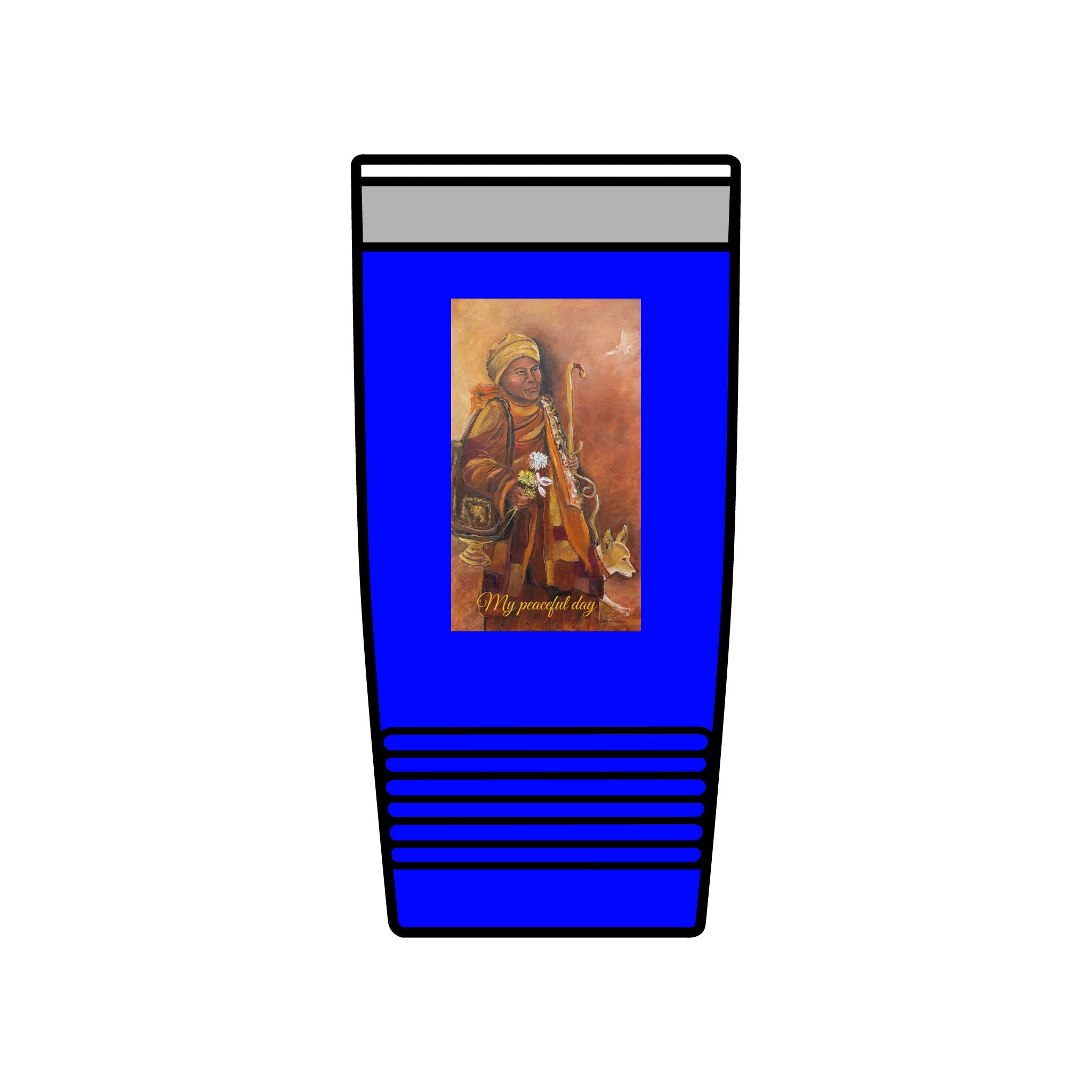 My peaceful day, 20oz Insulated Tumbler – Walk for Peace Design