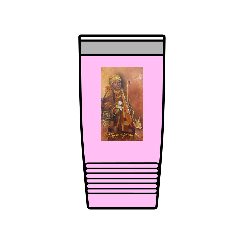 My peaceful day, 20oz Insulated Tumbler – Walk for Peace Design
