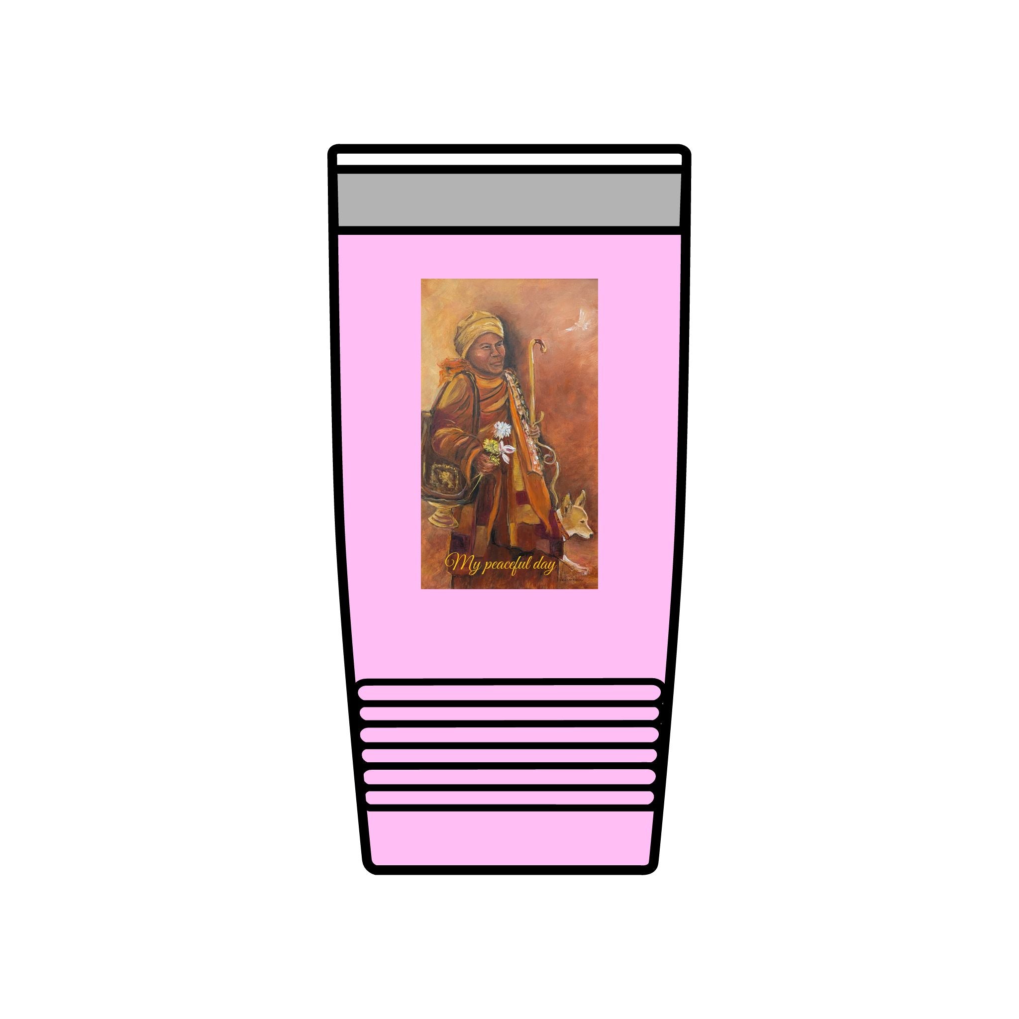 My peaceful day, 20oz Insulated Tumbler – Walk for Peace Design