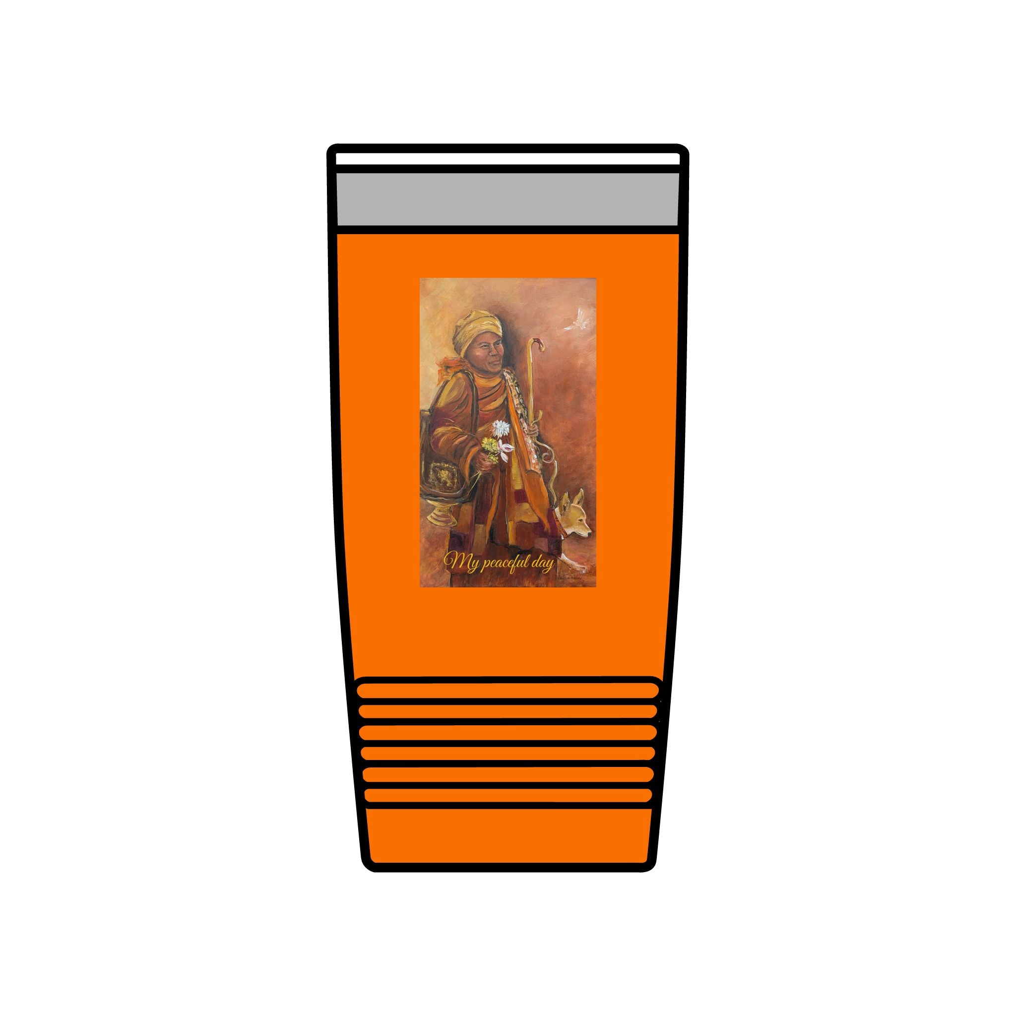 My peaceful day, 20oz Insulated Tumbler – Walk for Peace Design