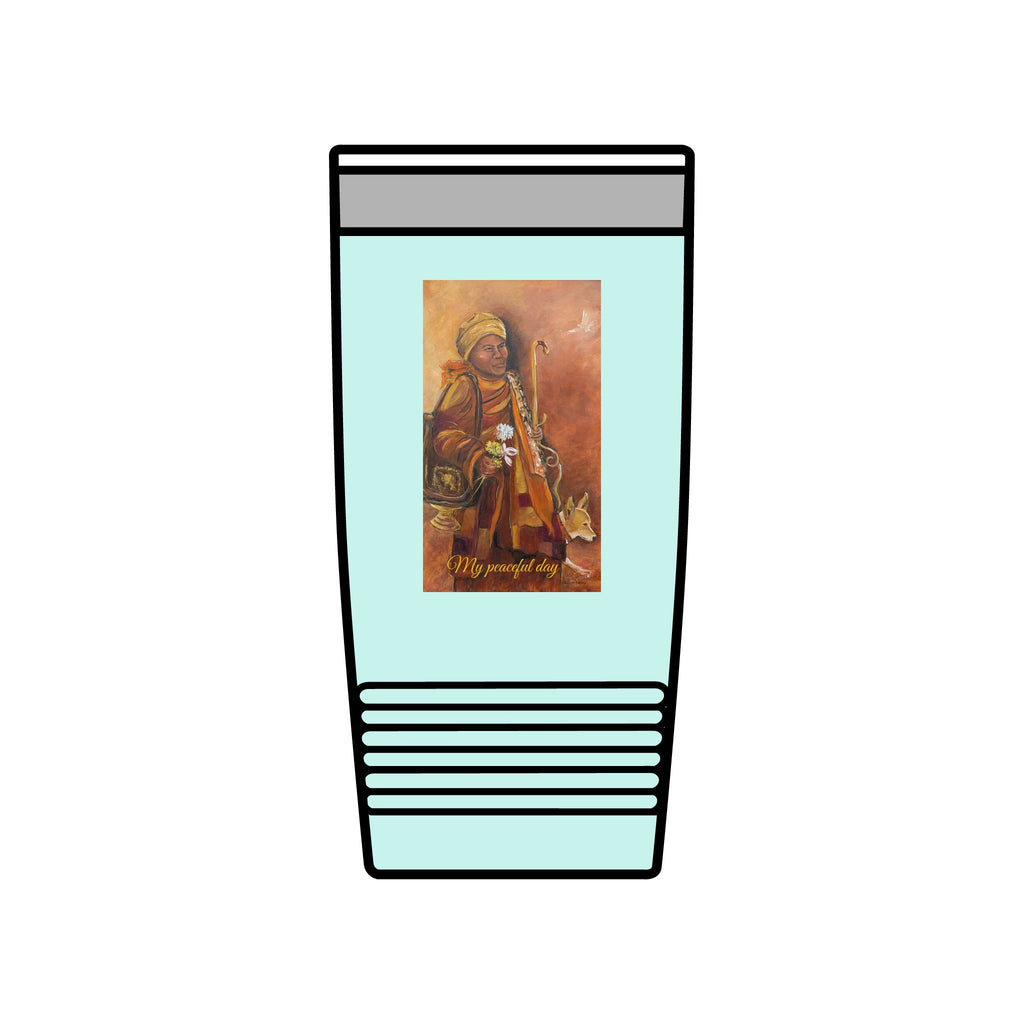 My peaceful day, 20oz Insulated Tumbler – Walk for Peace Design