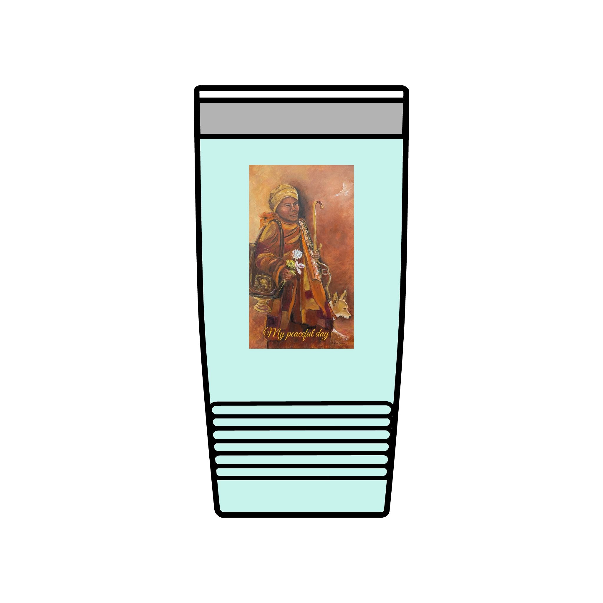 My peaceful day, 20oz Insulated Tumbler – Walk for Peace Design