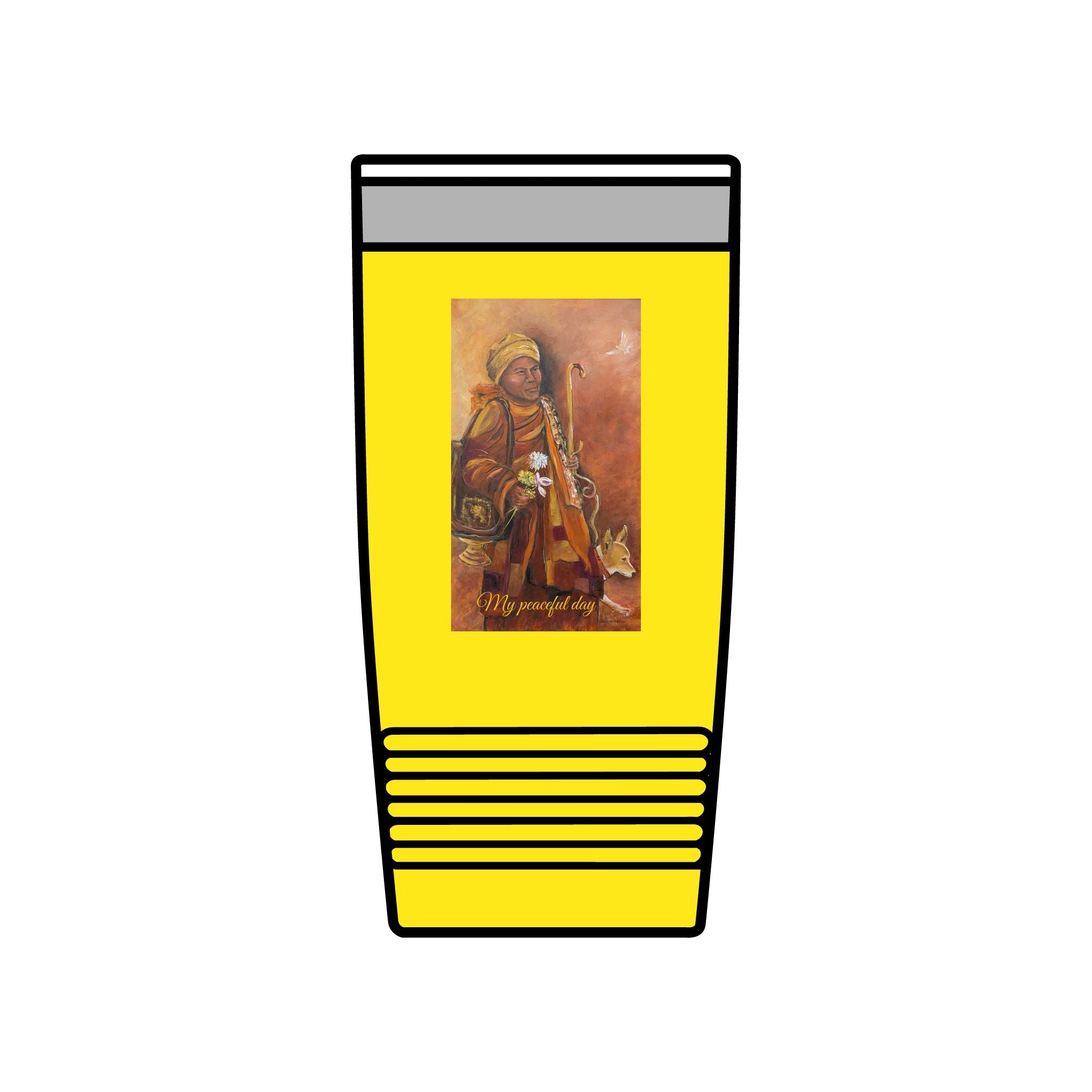 My peaceful day, 20oz Insulated Tumbler – Walk for Peace Design