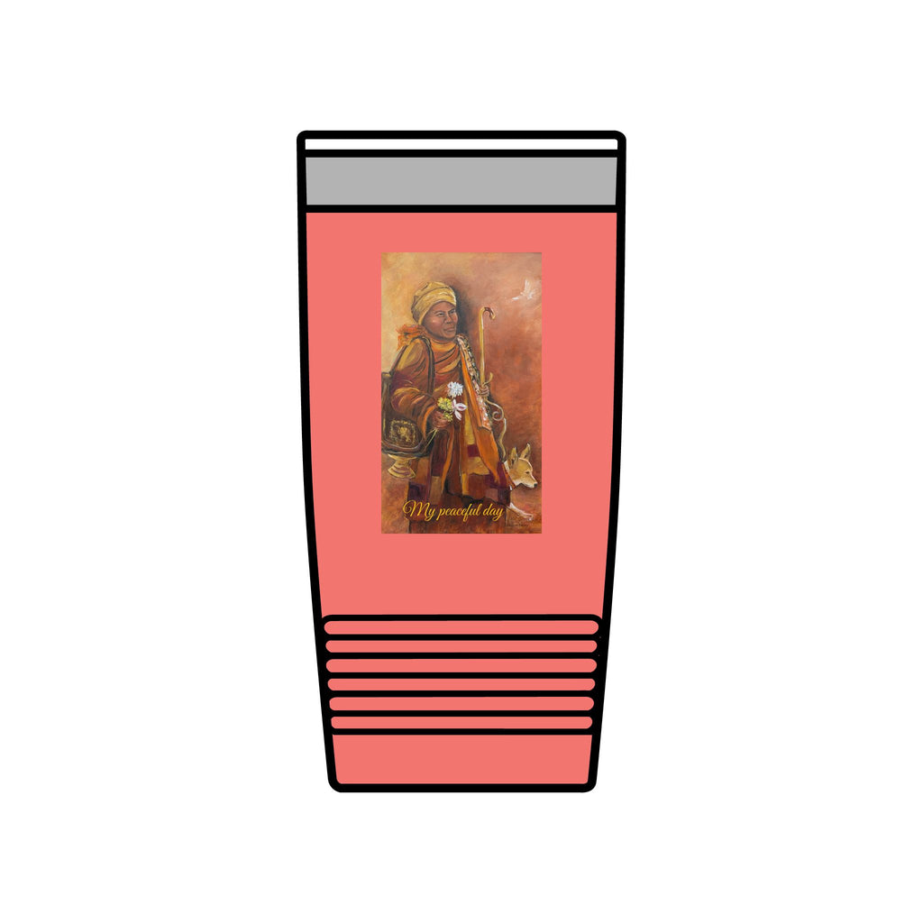 My peaceful day, 20oz Insulated Tumbler – Walk for Peace Design