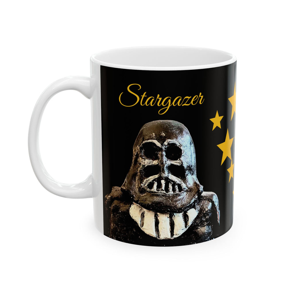 Stargazer Character Ceramic Mug — a clay sculpture by JR 11oz 15oz