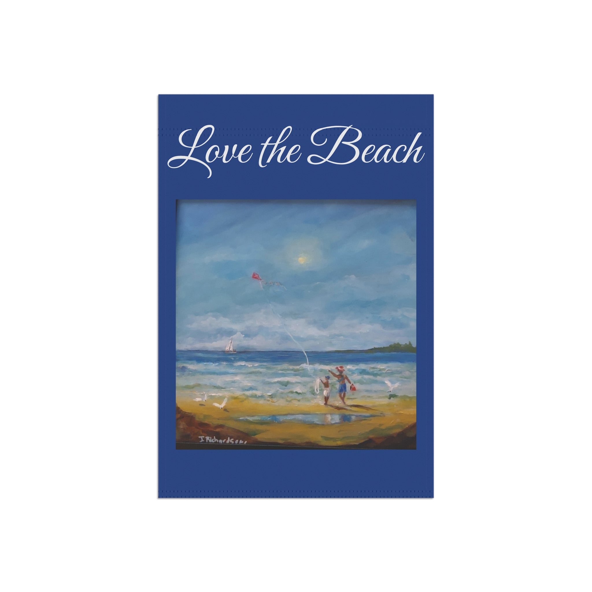 Garden Flag - "Love the Beach" Coastal House & Garden Banner