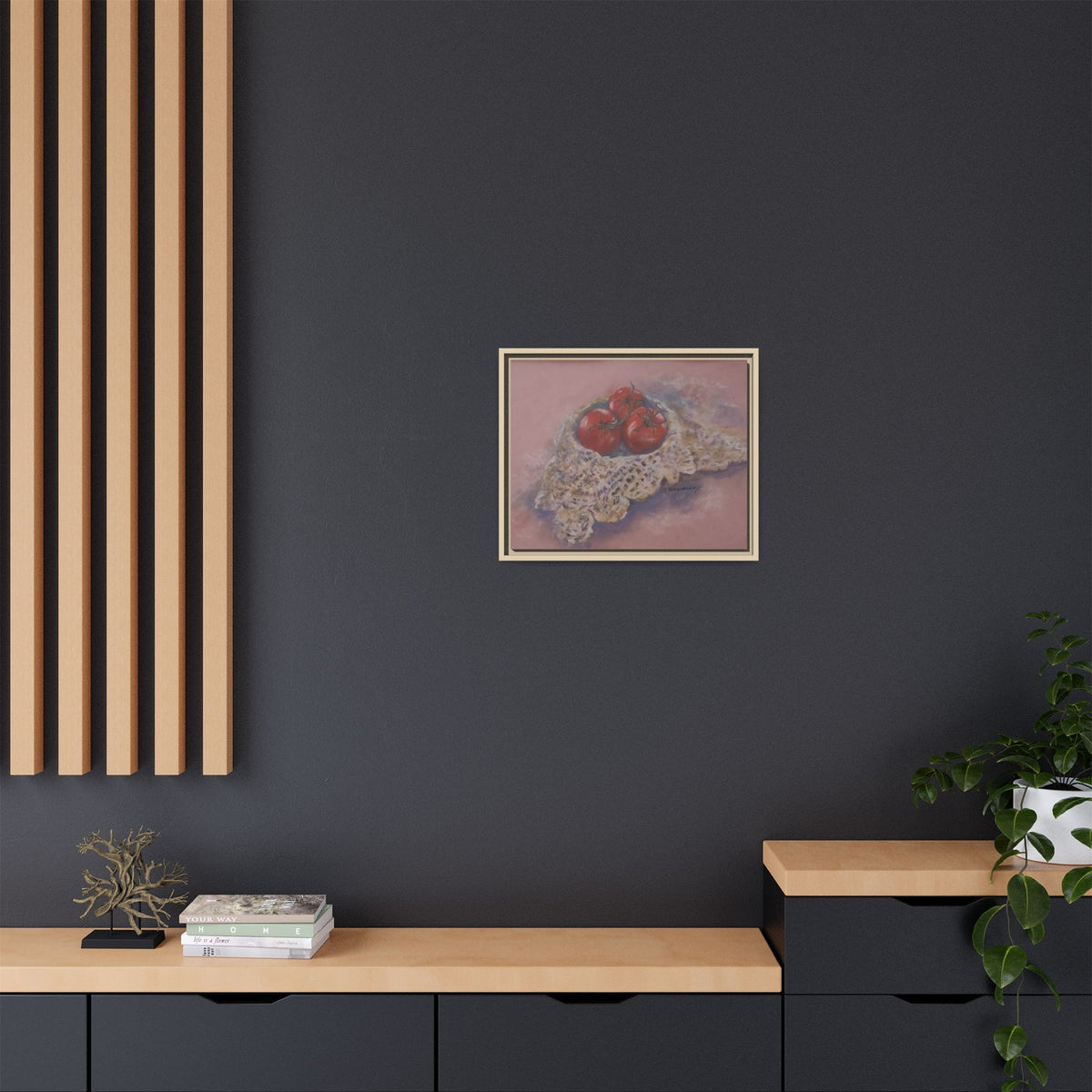 Tomato Still Life Matte Canvas Framed | Kitchen Wall Art