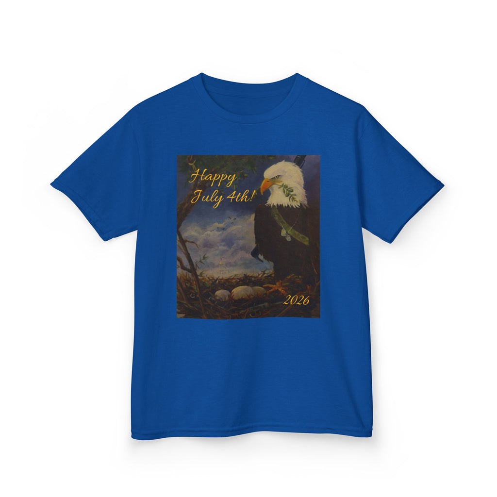 Eagle July 4th Kids T-shirt Heavy Cotton™XS/S/M/L/XL Tee