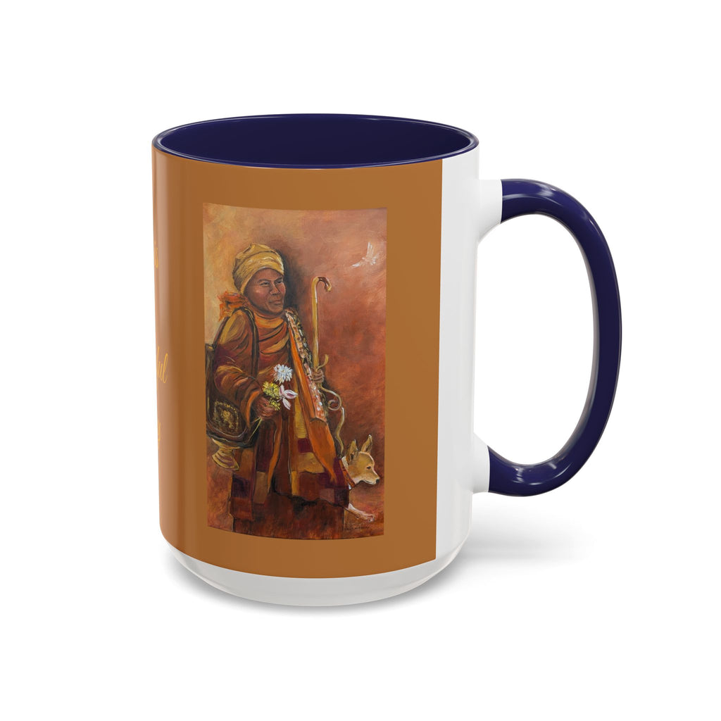 Peaceful Day Monk Accent Coffee Mug 8- Inspiration Art 11oz 15oz