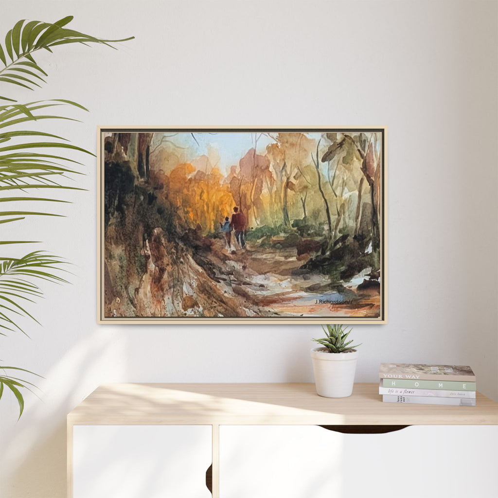 "Into the woods" by JR Framed Matte Canvas,   Multi-color frames)