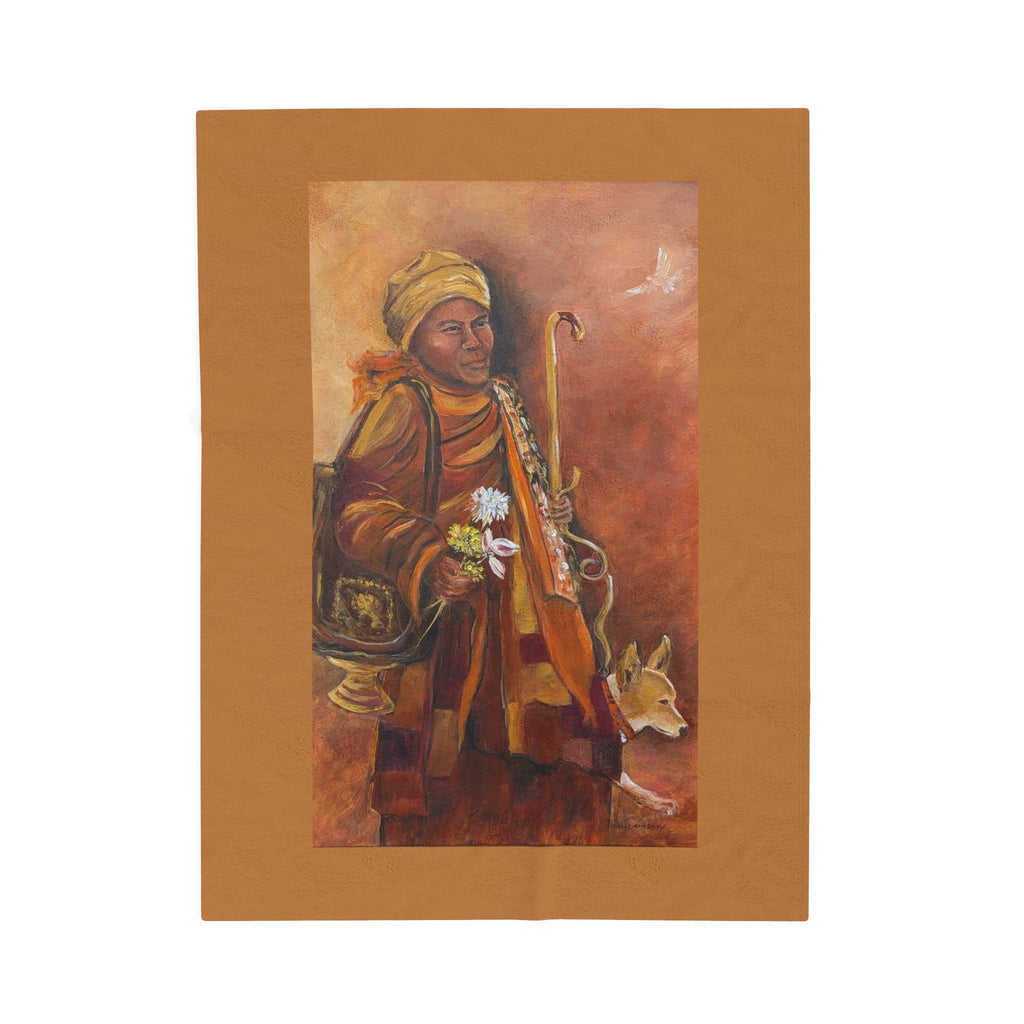 The Monk's Peaceful Velveteen Blanket