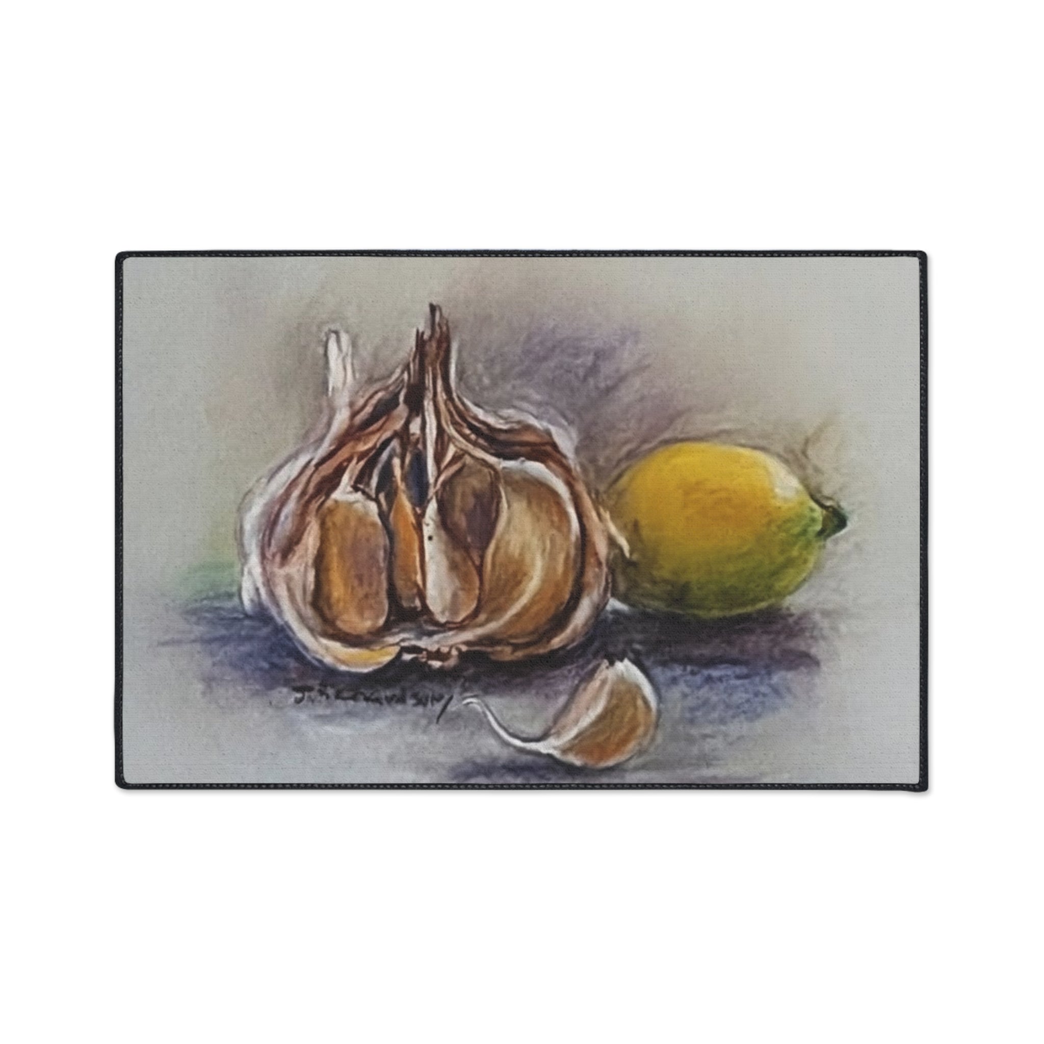 Heavy Duty Non-Slip Kitchen Mat/garlic & lemon