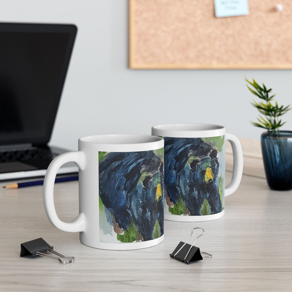 Black bear Ceramic Mug   11oz 15oz