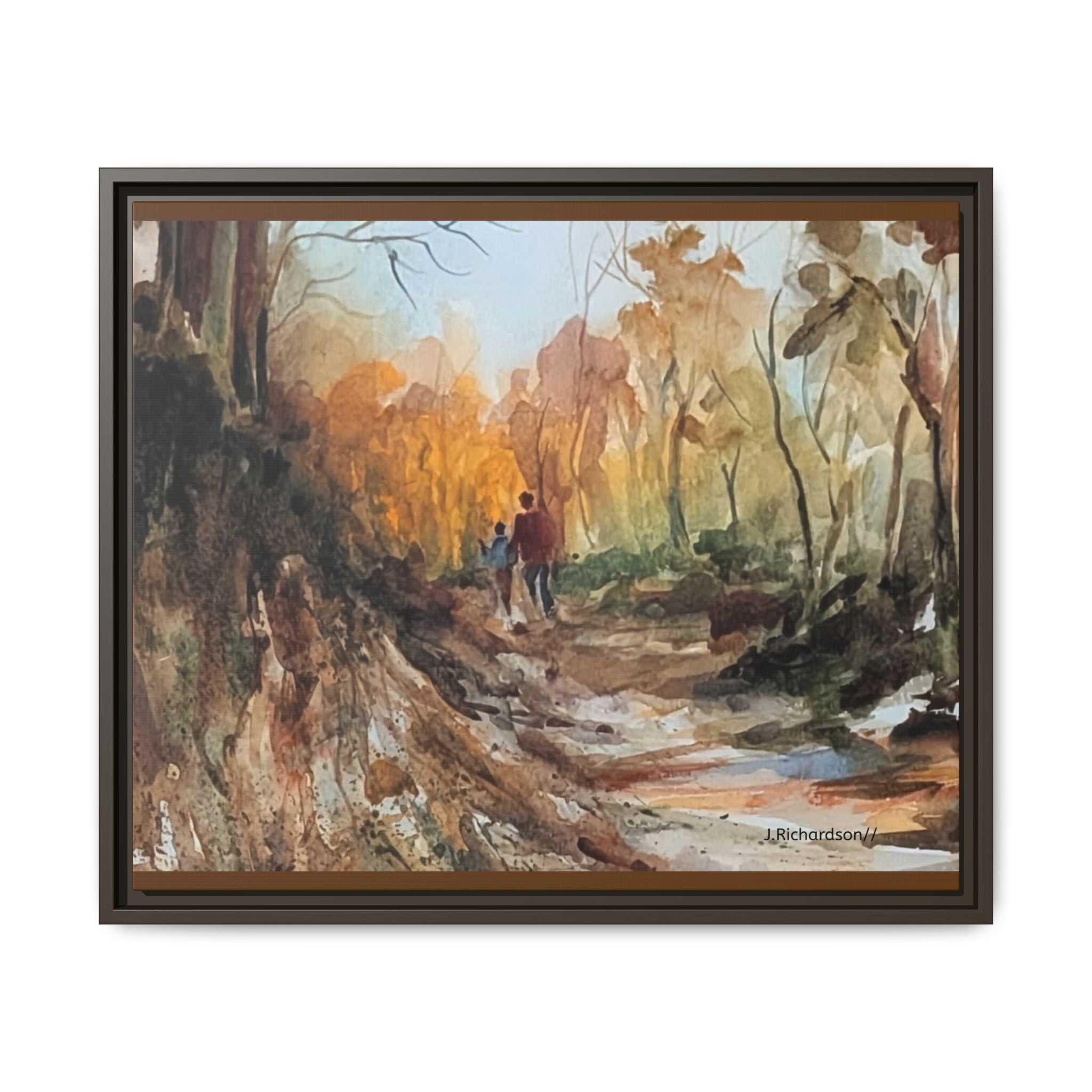 "Into the woods" by JR Framed Matte Canvas,   Multi-color frames)