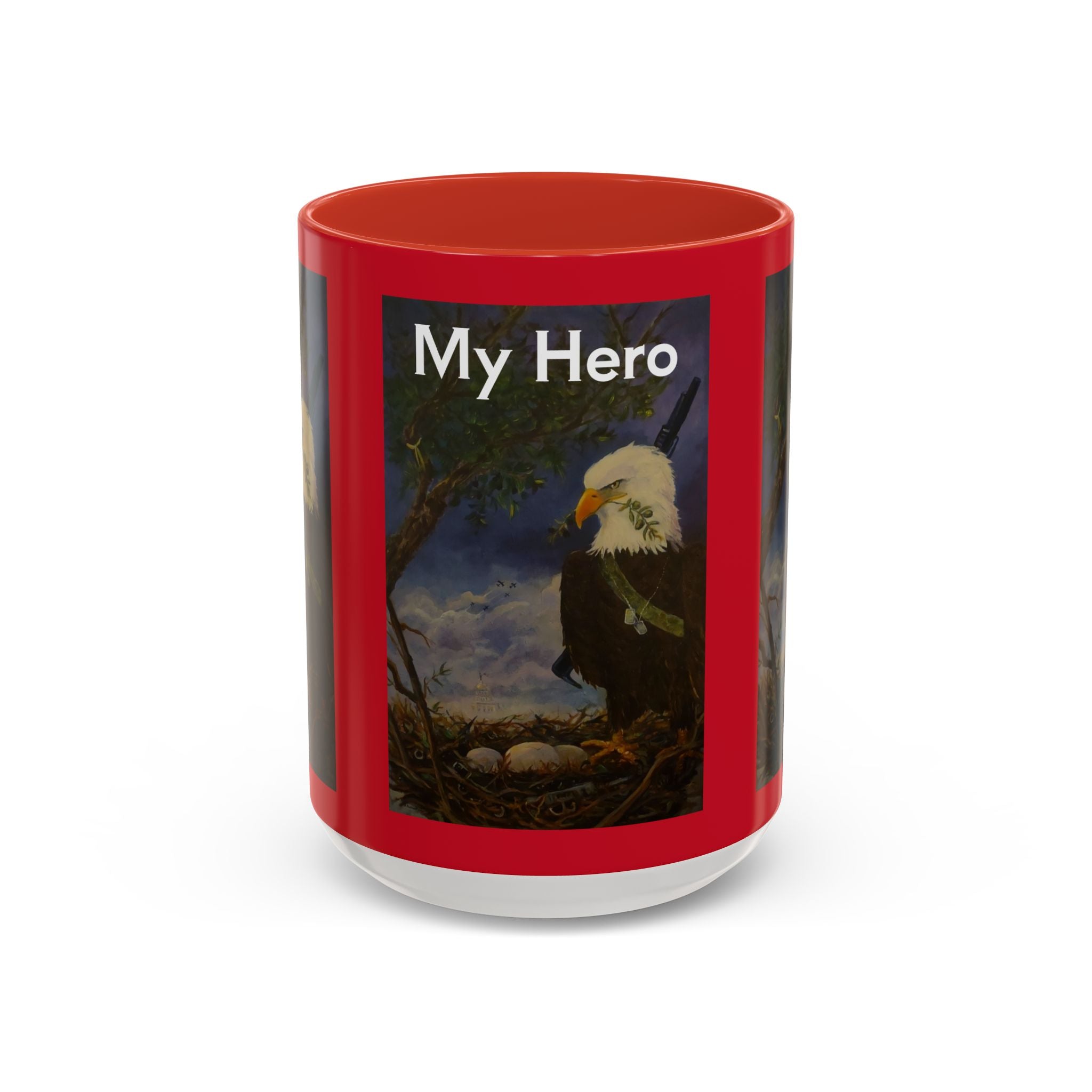 American Hero Patriotism Accent Coffee Mug (11, 15oz)
