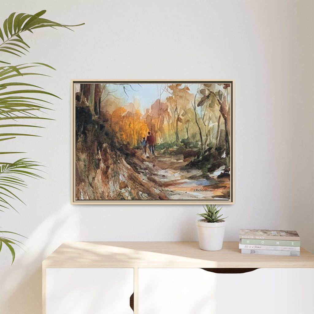 "Into the woods" by JR Framed Matte Canvas,   Multi-color frames)