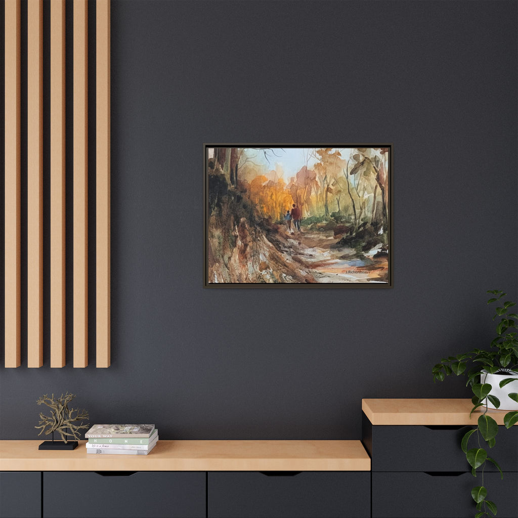 "Into the woods" by JR Framed Matte Canvas,   Multi-color frames)