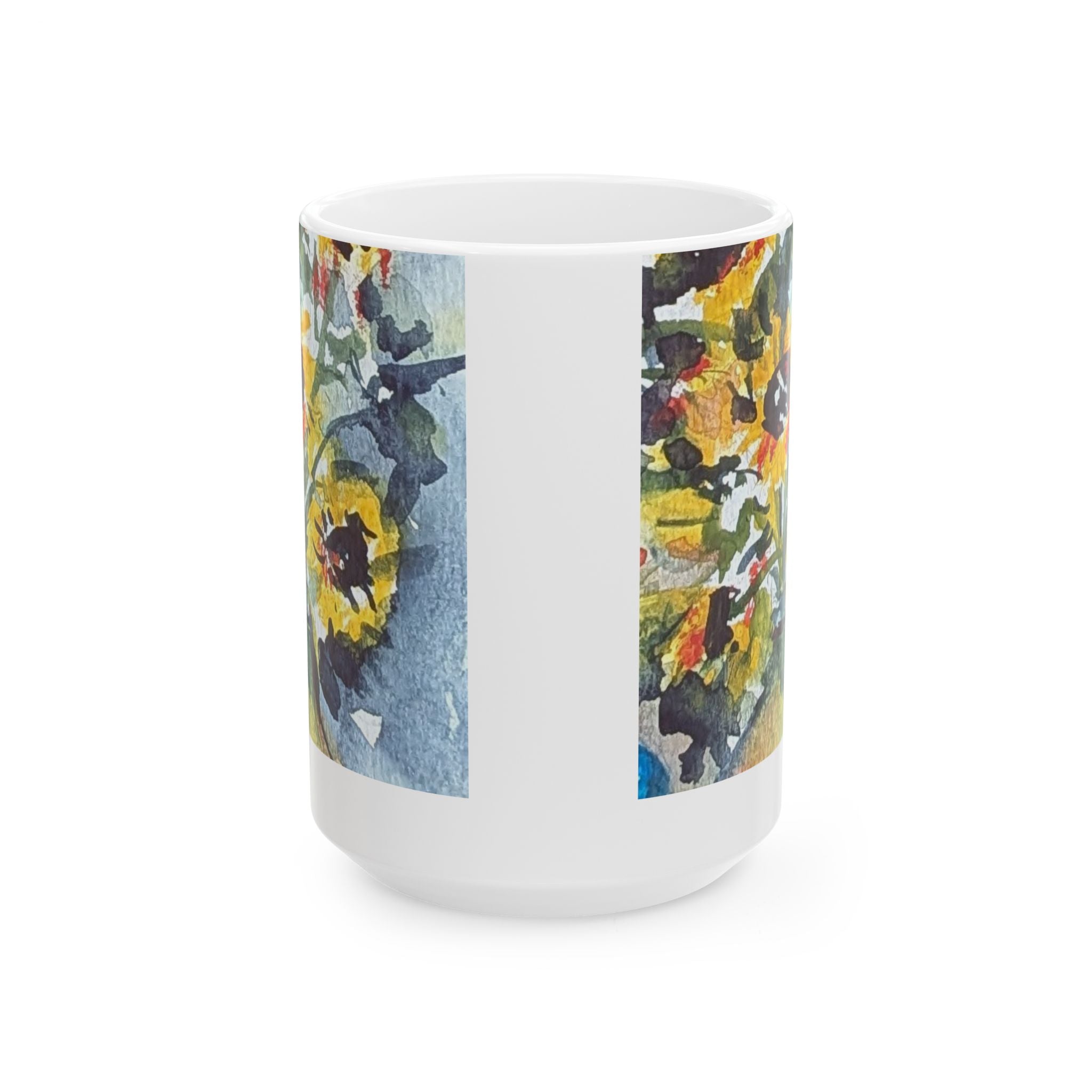 Daisies in a vase Ceramic Mug – Impressionist Bouquet Coffee Cup (11oz & 15oz)