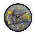 Garlic & Lemon Kitchen Wall Clock — Still Life Food Art Home Decor
