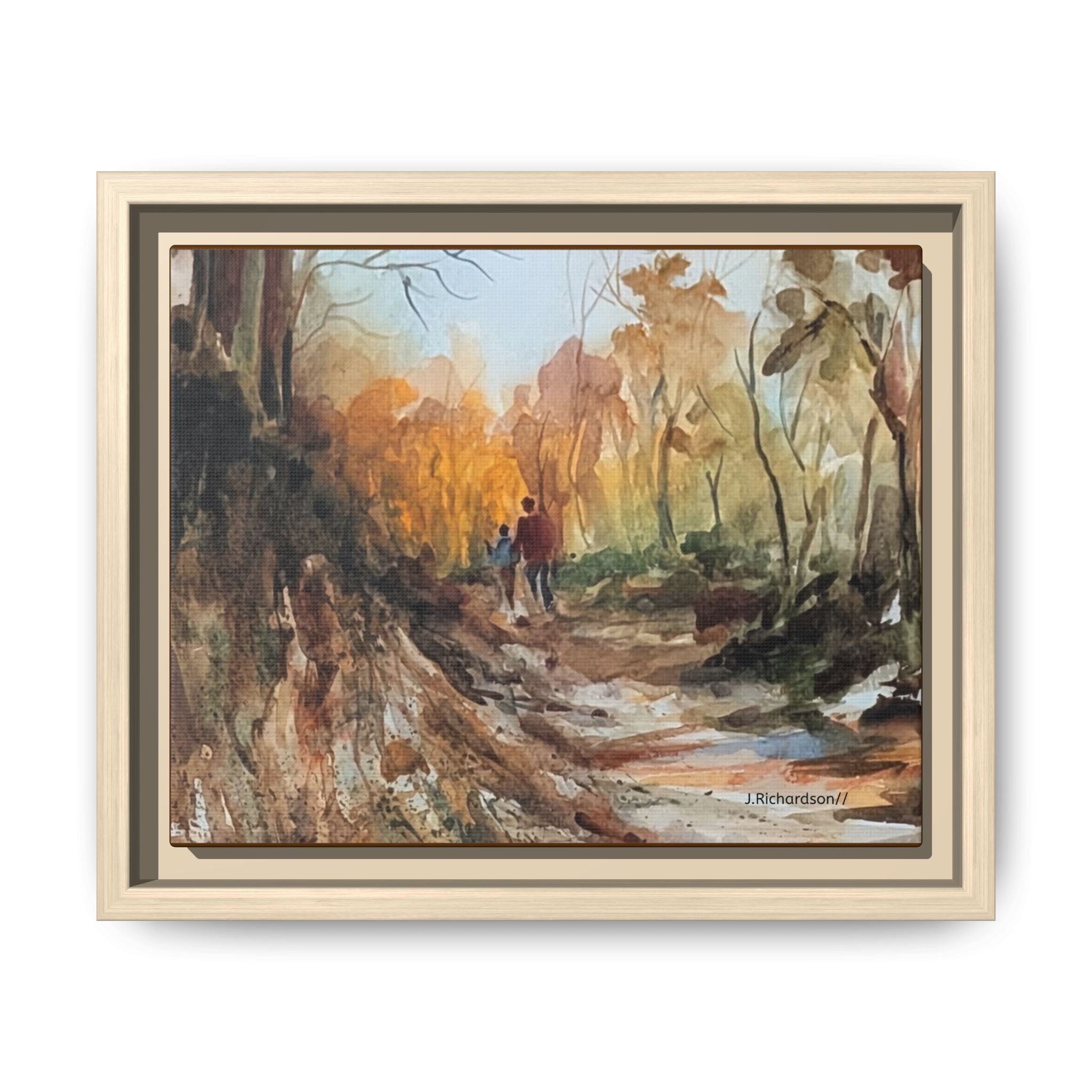 "Into the woods" by JR Framed Matte Canvas,   Multi-color frames)