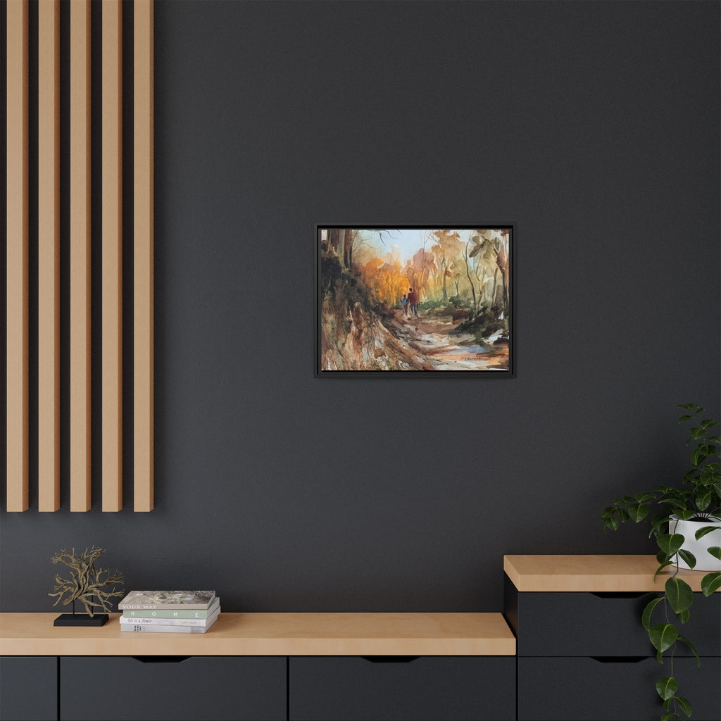 "Into the woods" by JR Framed Matte Canvas,   Multi-color frames)