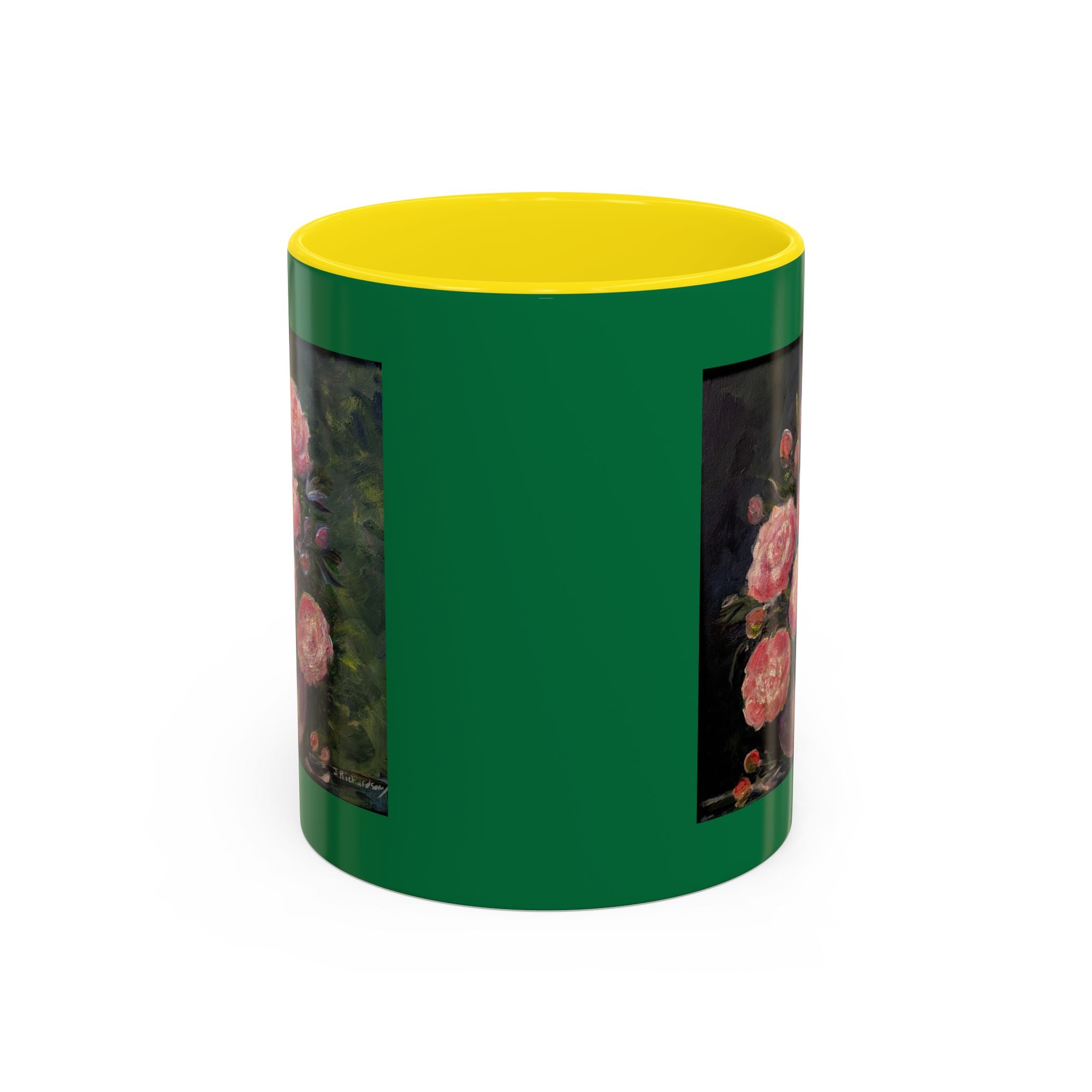 Pink Peony Bouquet Accent Coffee Mug — Floral Tea Cup for Garden Lovers