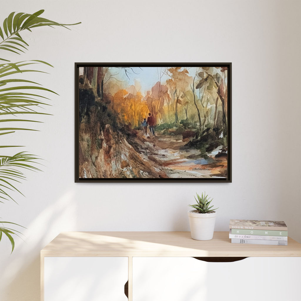 "Into the woods" by JR Framed Matte Canvas,   Multi-color frames)