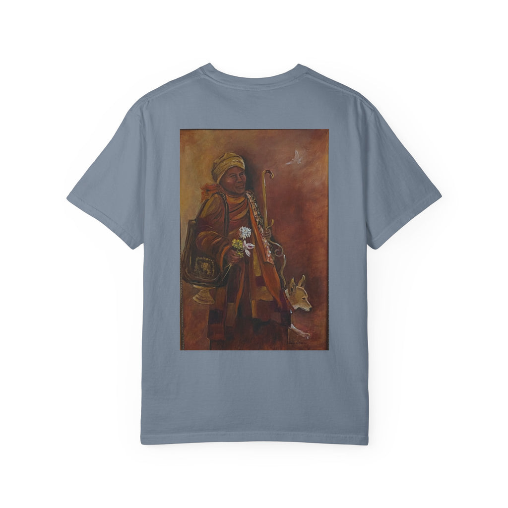 "Walk for Peace," Back design, Unisex Garment-Dyed T-shirt