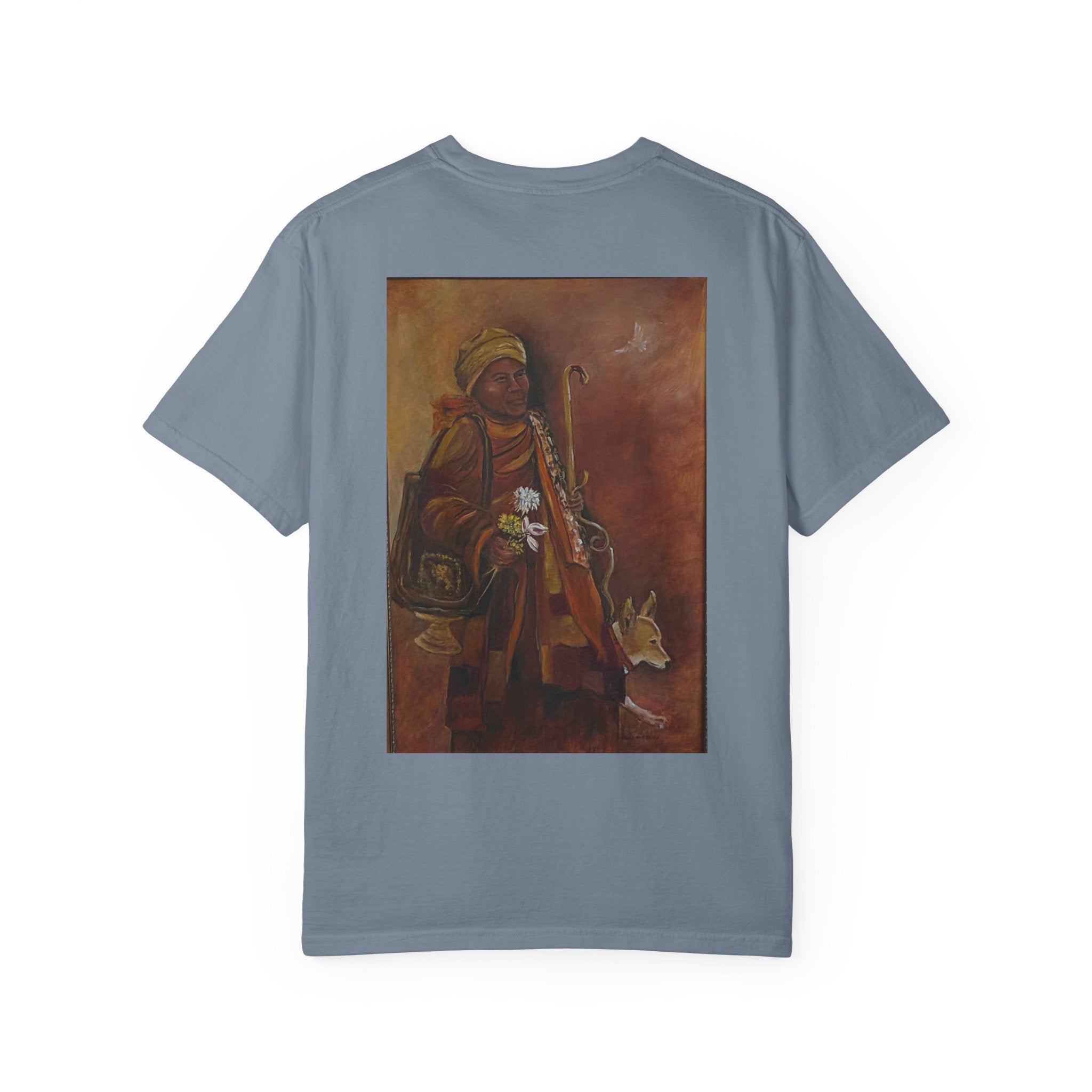 "Walk for Peace," Back design, Unisex Garment-Dyed T-shirt