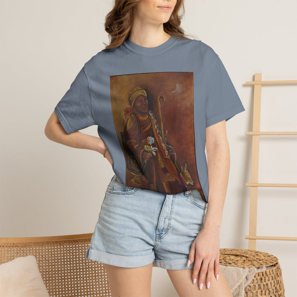 "Walk for Peace" front design,  Unisex, Garment-Dyed T-shirt