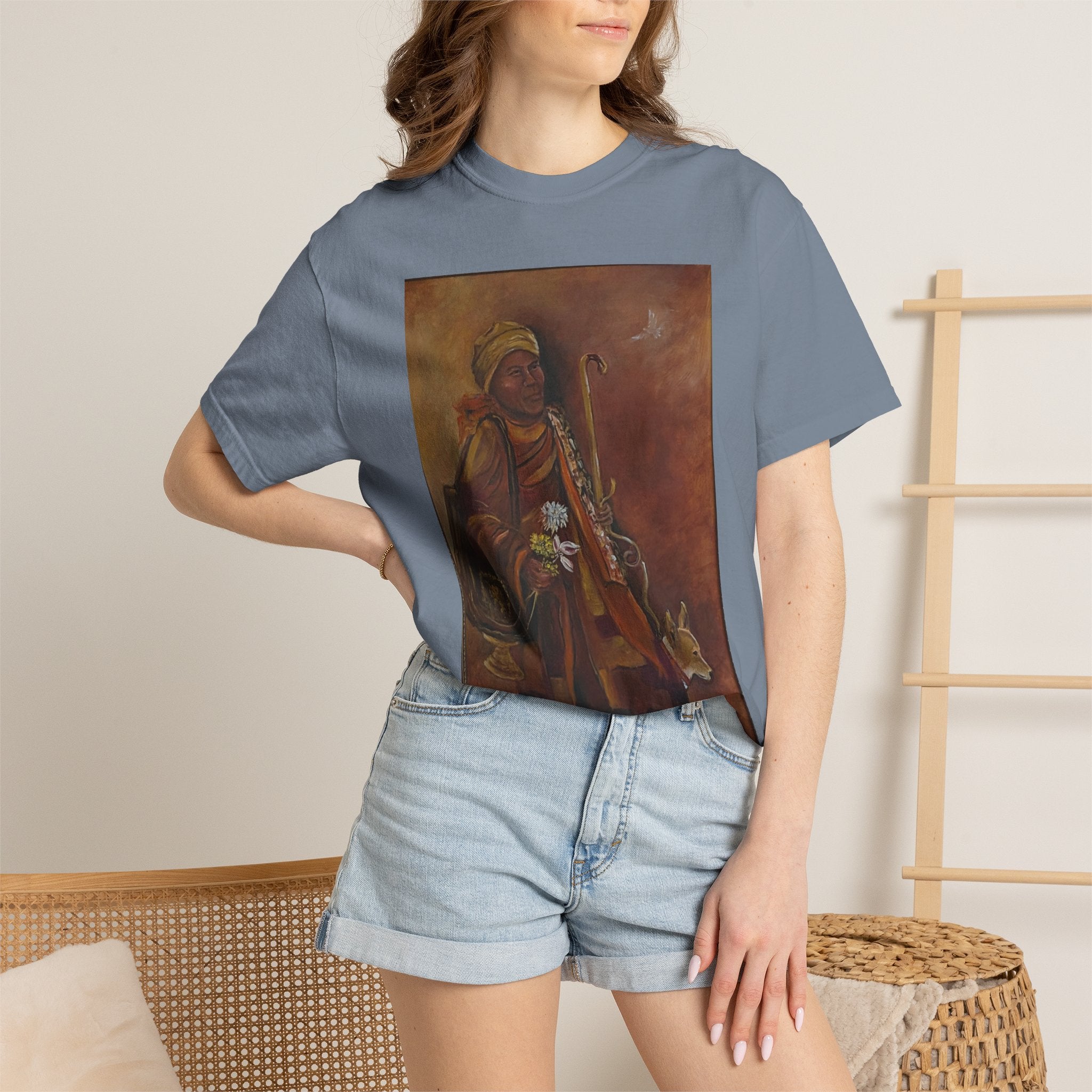 "Walk for Peace" front design,  Unisex, Garment-Dyed T-shirt