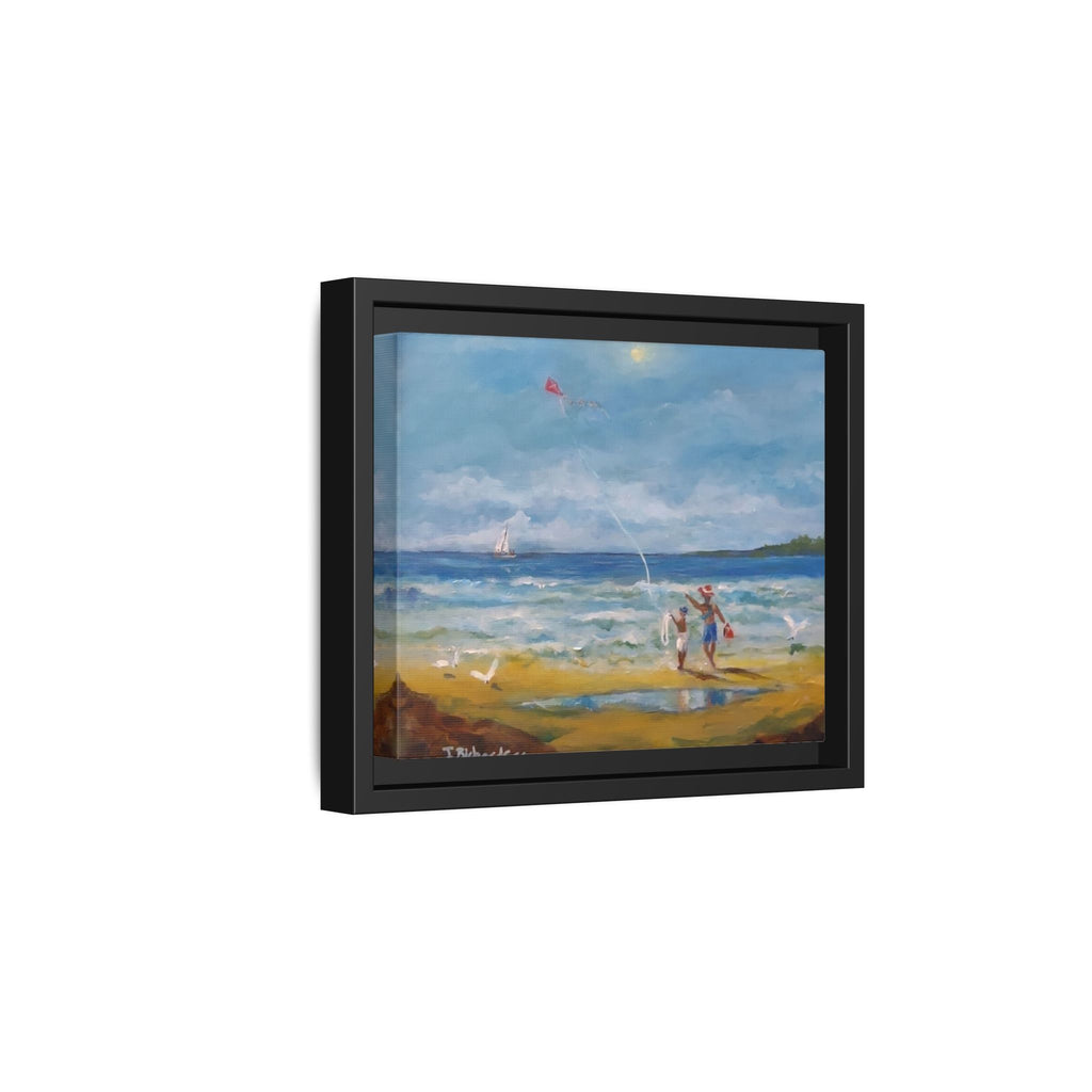 Red Kite Oceanside Framed Matte Canvas Wall Art
