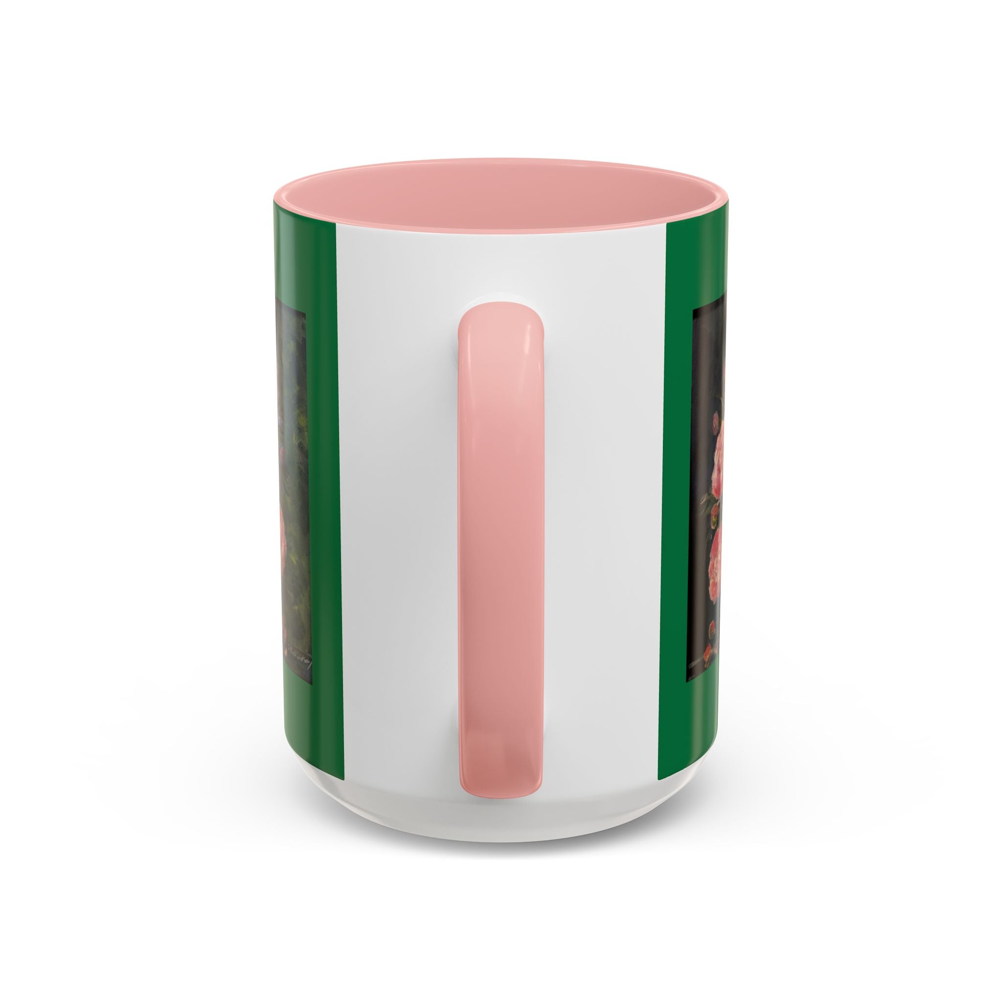 Pink Peony Bouquet Accent Coffee Mug — Floral Tea Cup for Garden Lovers