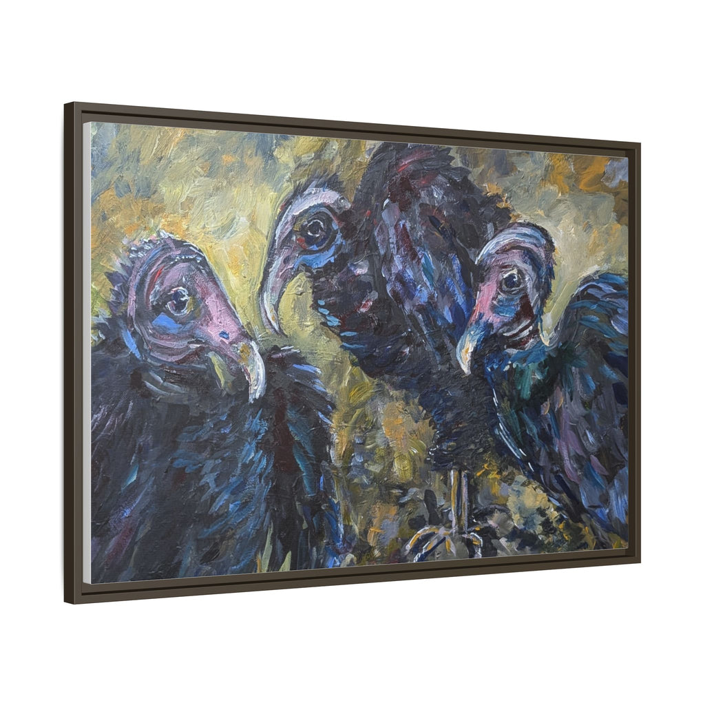 Three Vultures Painting Matte Canvas