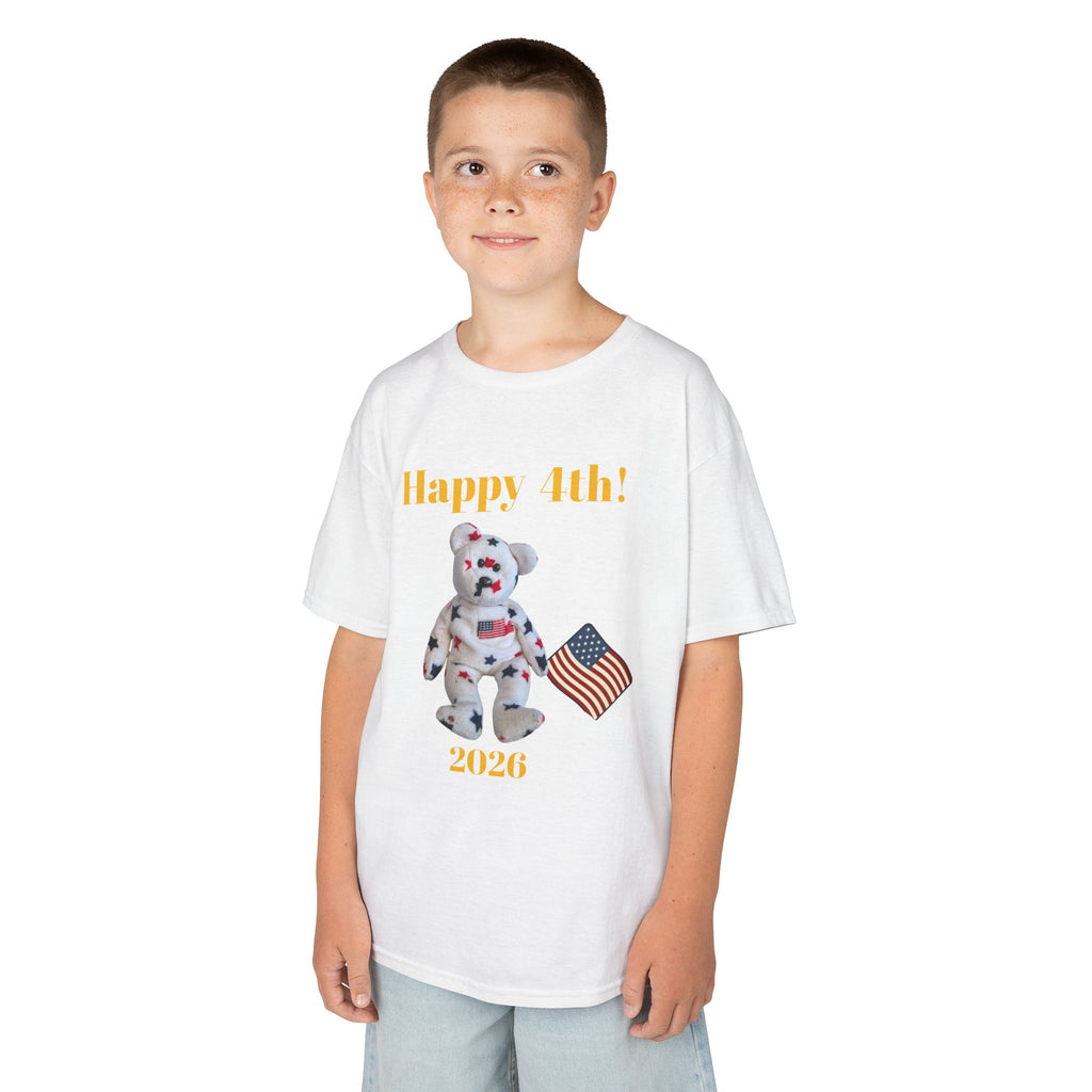 Beanie Bear July 4th Kids Heavy Cotton™XS/S/M/L/XL Tee