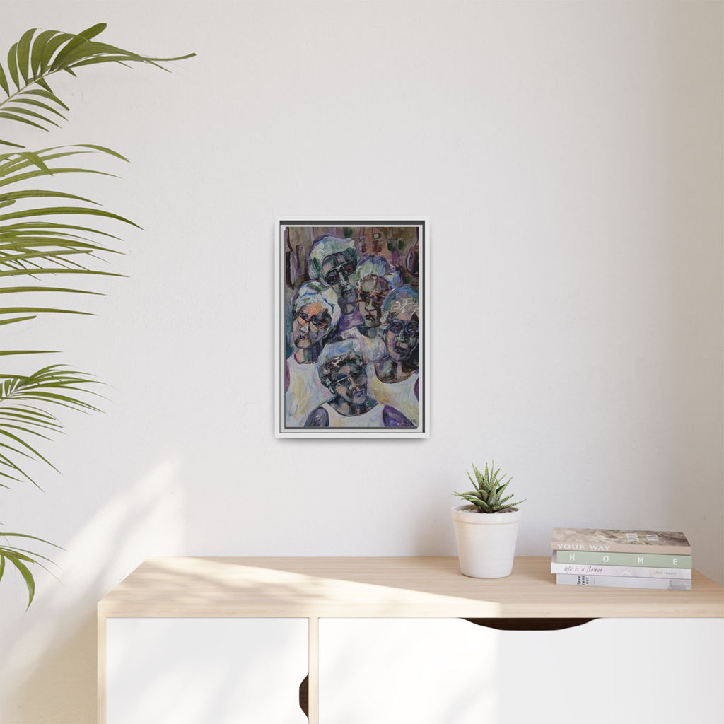 Copy of Framed Matte Canvas Print — Tropical Market Woman Watercolor Art