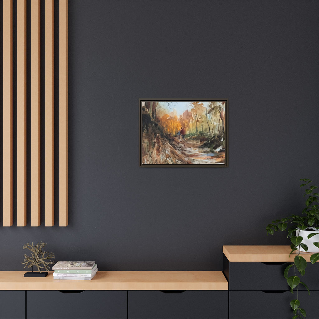 "Into the woods" by JR Framed Matte Canvas,   Multi-color frames)