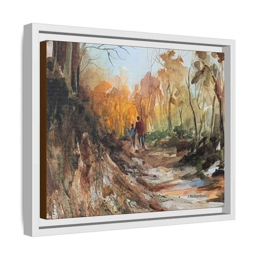 "Into the woods" by JR Framed Matte Canvas,   Multi-color frames)