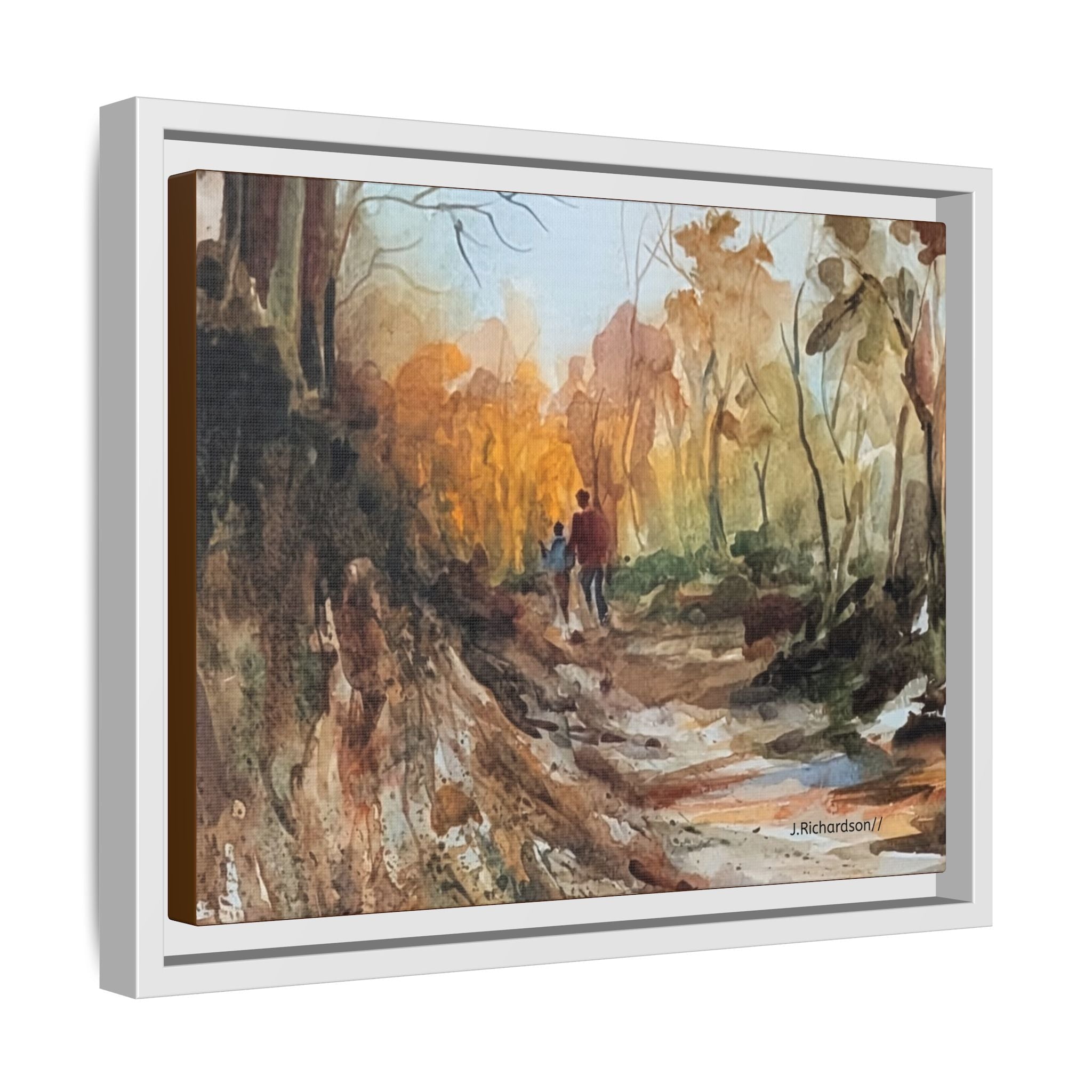 "Into the woods" by JR Framed Matte Canvas,   Multi-color frames)